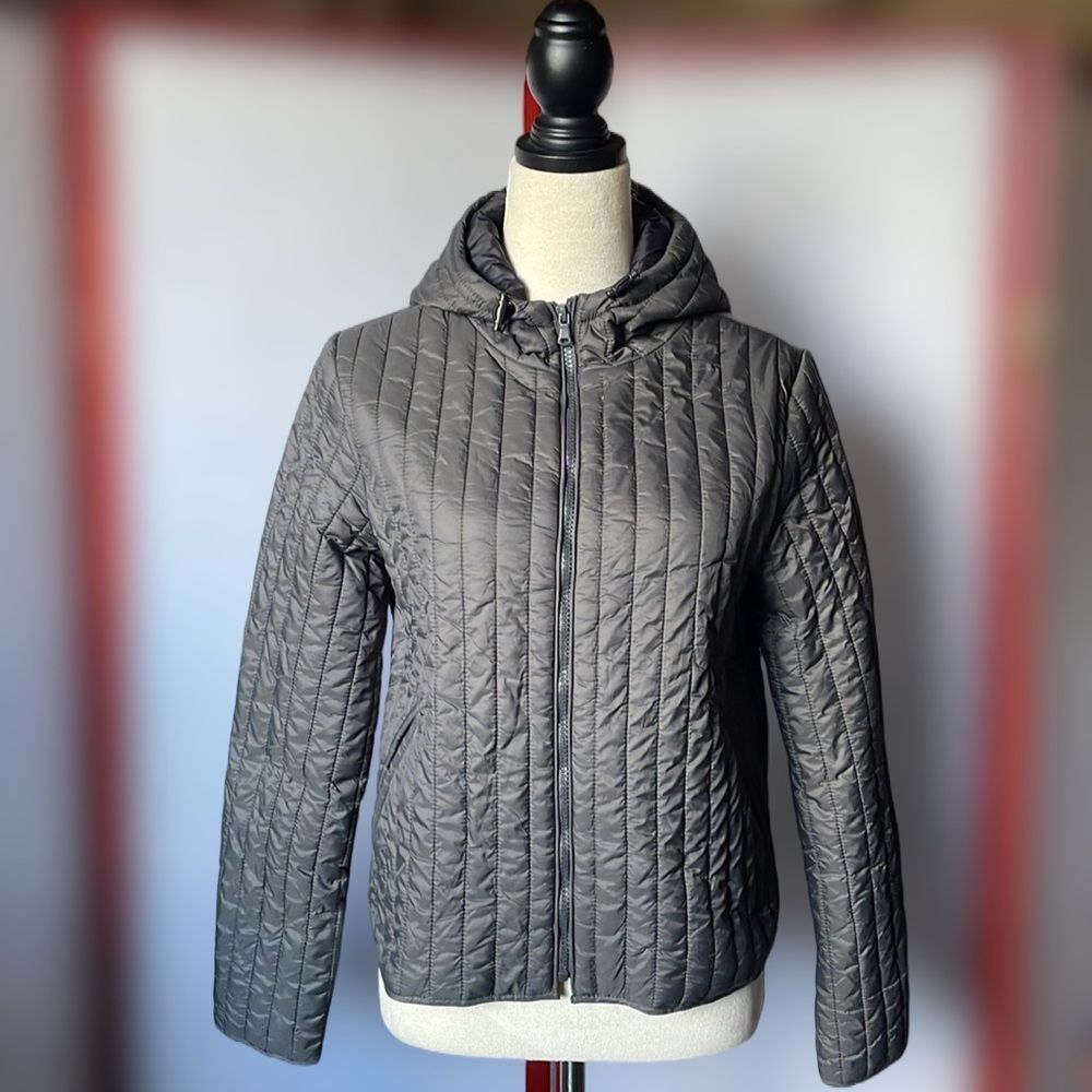 Urban Outfitters BDG Charcoal Gray Quilted Lightweight Puffer (Size: Medium)